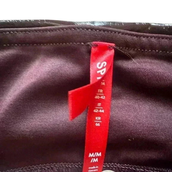 SPANX SPANXshape Faux Patent Leather Leggings Ruby Red Pt.Small, Medium, Large - Picture 6 of 16